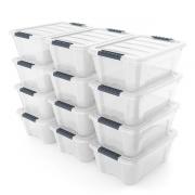 Maclia 12 Pack Latch Stack Storage Containers Tubs Bins Latches Handles